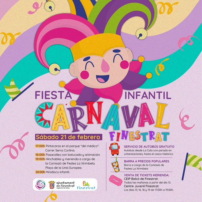 Finestrat celebra este sábado 21 su fiesta de CARNAVAL