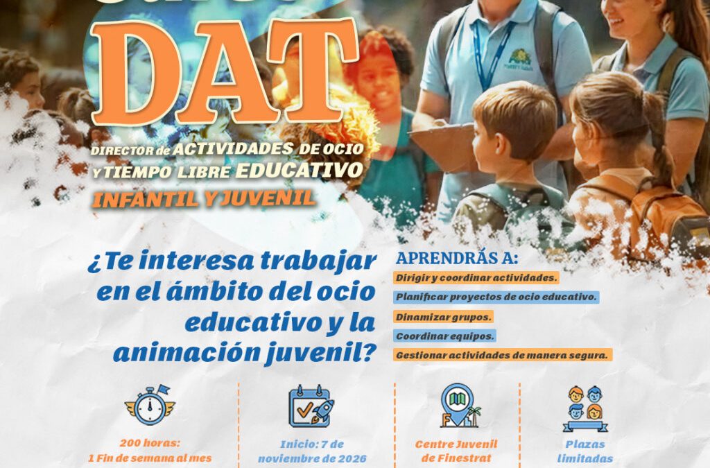 Finestrat sigue apostando por la formación y el empleo juvenil con un nuevo curso de Director/a de Actividades de tiempo libre
